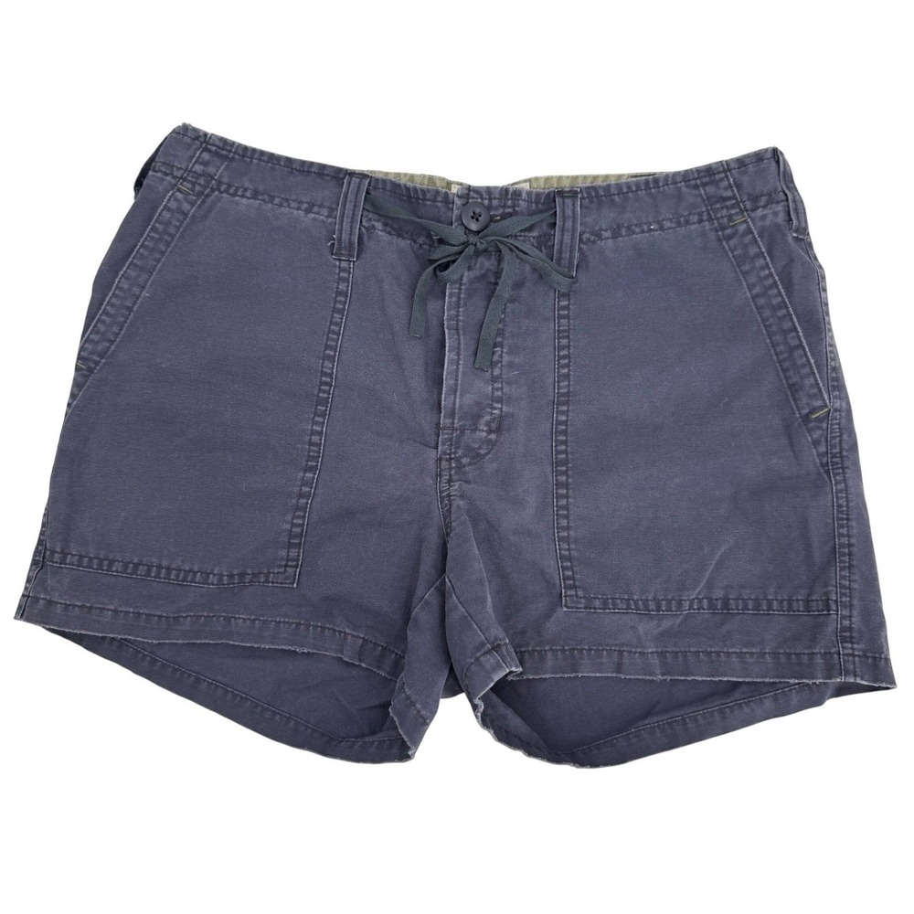 Abercrombie‎ & Fitch Women Shorts 6 Navy Blue Cotton Canvas Utility Gorpcore